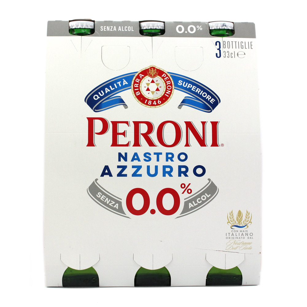 Birra Analcolica Peroni Nastro Azzurro Zero Cl 33x3 Tiportolaspesa It