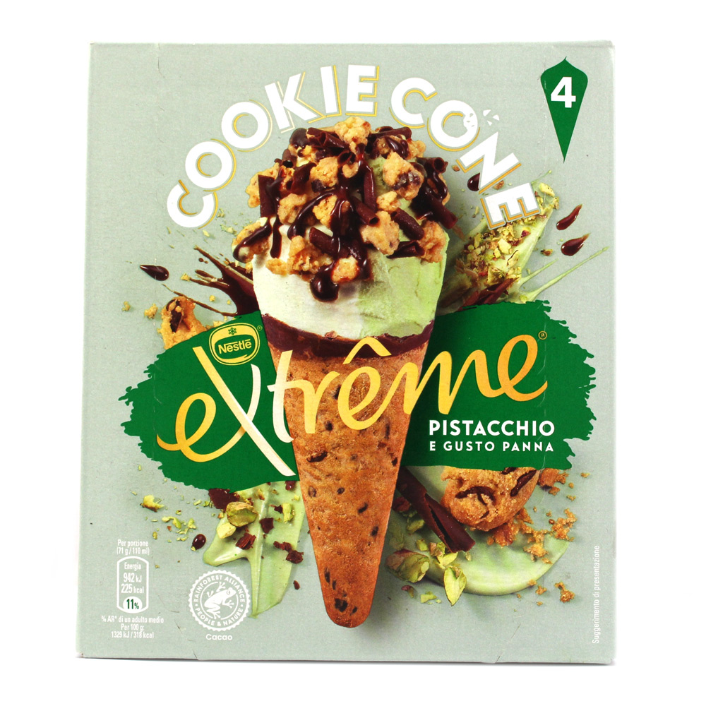 Gelato Cono Motta Extreme Al Pistacchio E Panna X 4 Gr 284