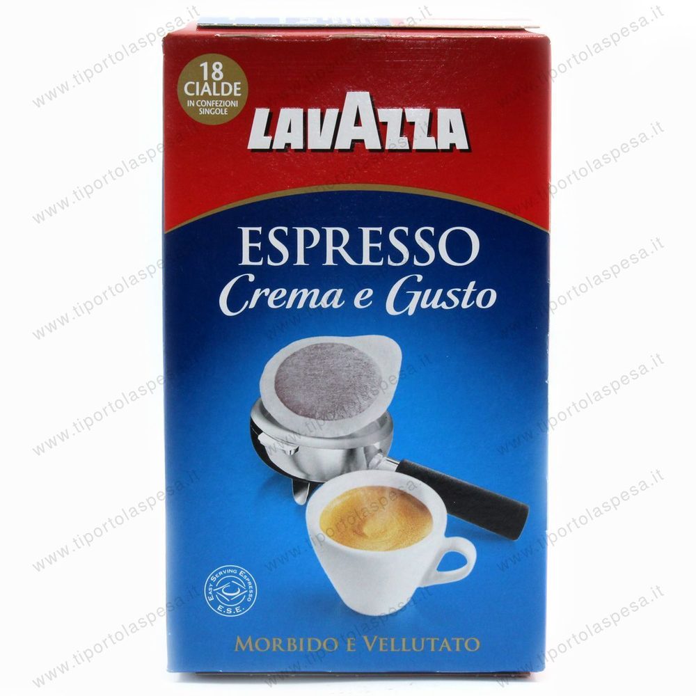 Cialde caffè Lavazza espresso crema e gusto 18 pezzi 