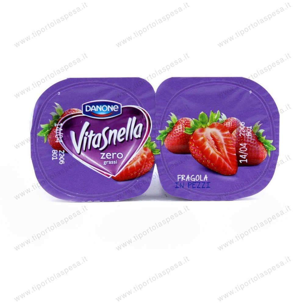 Yogurt fragola in pezzi Vitasnella Danone gr.125 x 2 