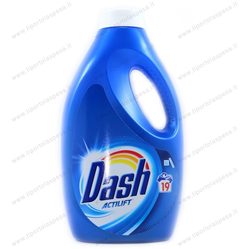 Dash Detersivo Lavatrice Liquido, 19 Lavaggi, Bicarbonato, Rimuove le  Macchie, Pulizia Profonda