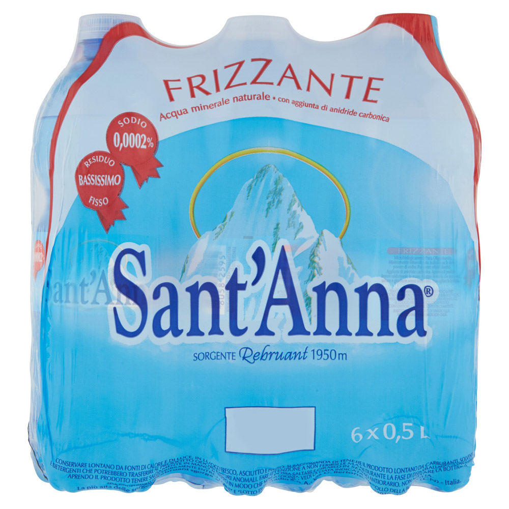 Acqua Sant'Anna minerale frizzante lt.0,5 x 6 